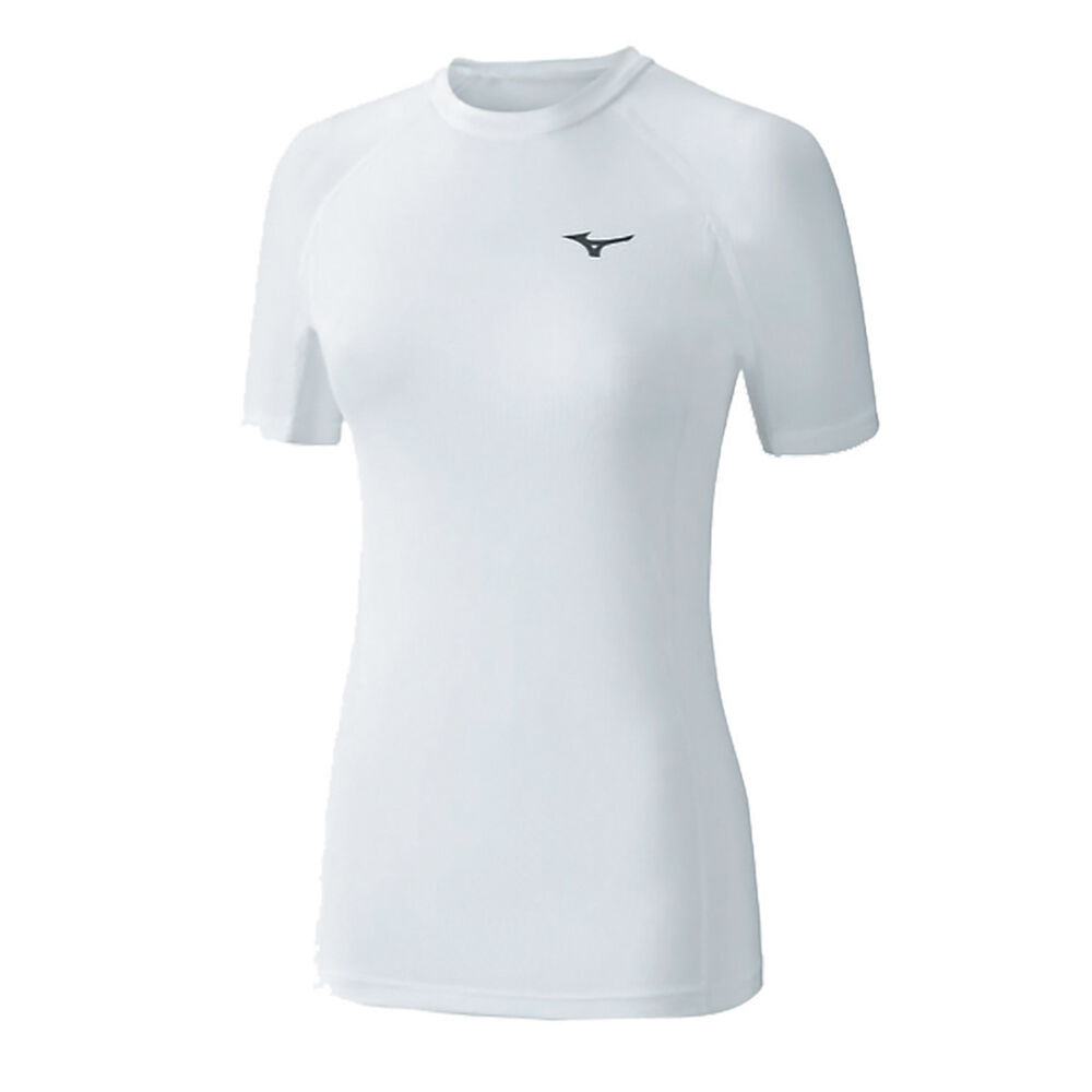 Camisetas Mizuno Bio Gear SS Hombre Blancas Ofertas WHPD-71245